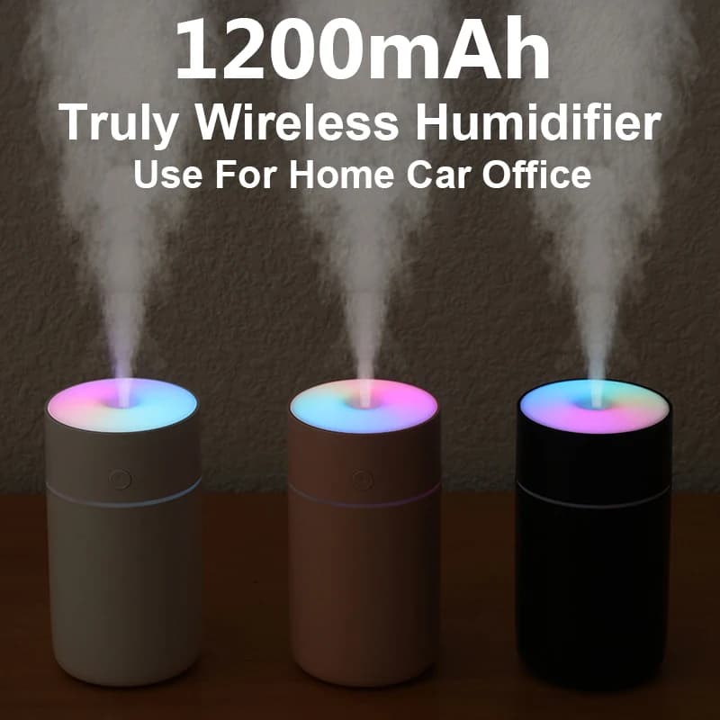 Humidificateur d'air Portable coloré, Rechargeable par USB, sans fil, pour maison et voiture, Mini a