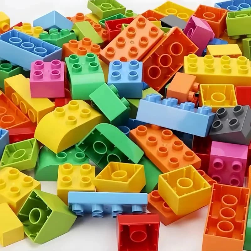 Blocs de construction grosses particules classiques 100 briques de base bricolage puzzle jouets joue