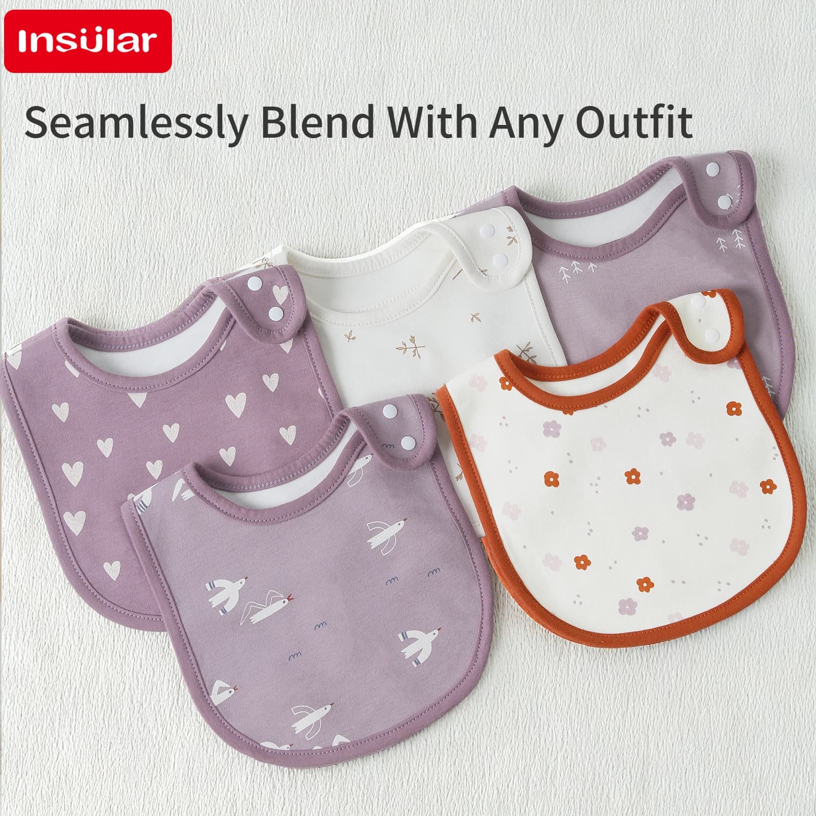 Bavoirs pour bébé en forme de U, serviette de salive pour bébé, facile à essuyer, tissu pour manger 