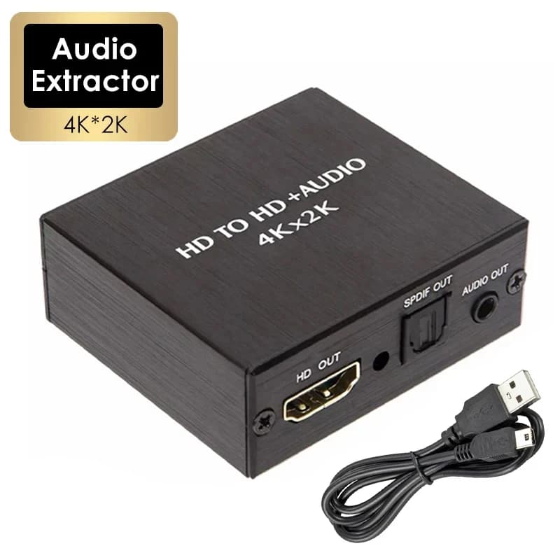 Extracteur Audio vidéo 4K x 2K HDTV vers convertisseur Audio 3.5MM SPDIF optique TOSLINK adaptateur 