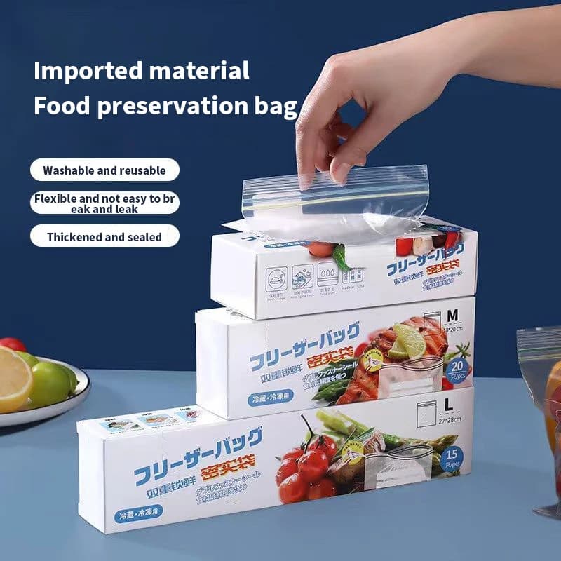 Sac scellé de conservation à Double tendon, réfrigérateur de qualité alimentaire, emballage glacé, s