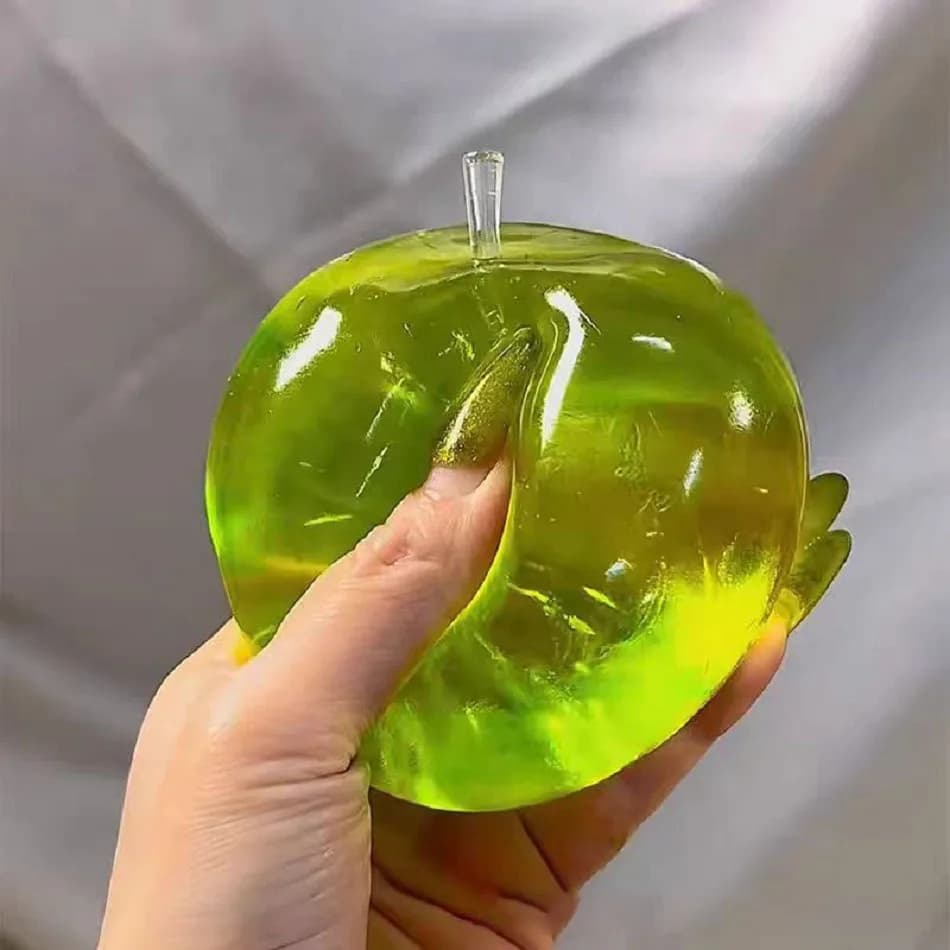 Boule anti-Stress Squishy Green Apple, jouet sensoriel doux pour tdah, autisme, jouet à presser à re