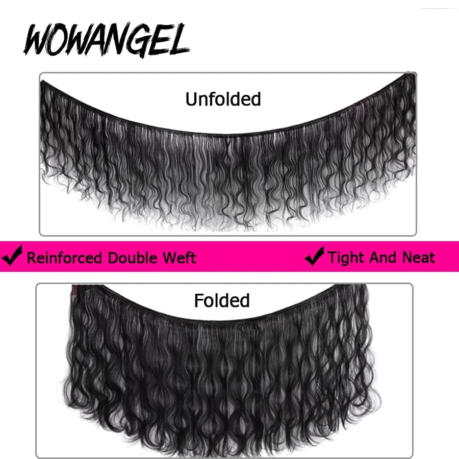 Wow Angel 28 30 pouces vague de corps paquets de cheveux humains 1/3/4 pièces 10A brésilien Remy Ext