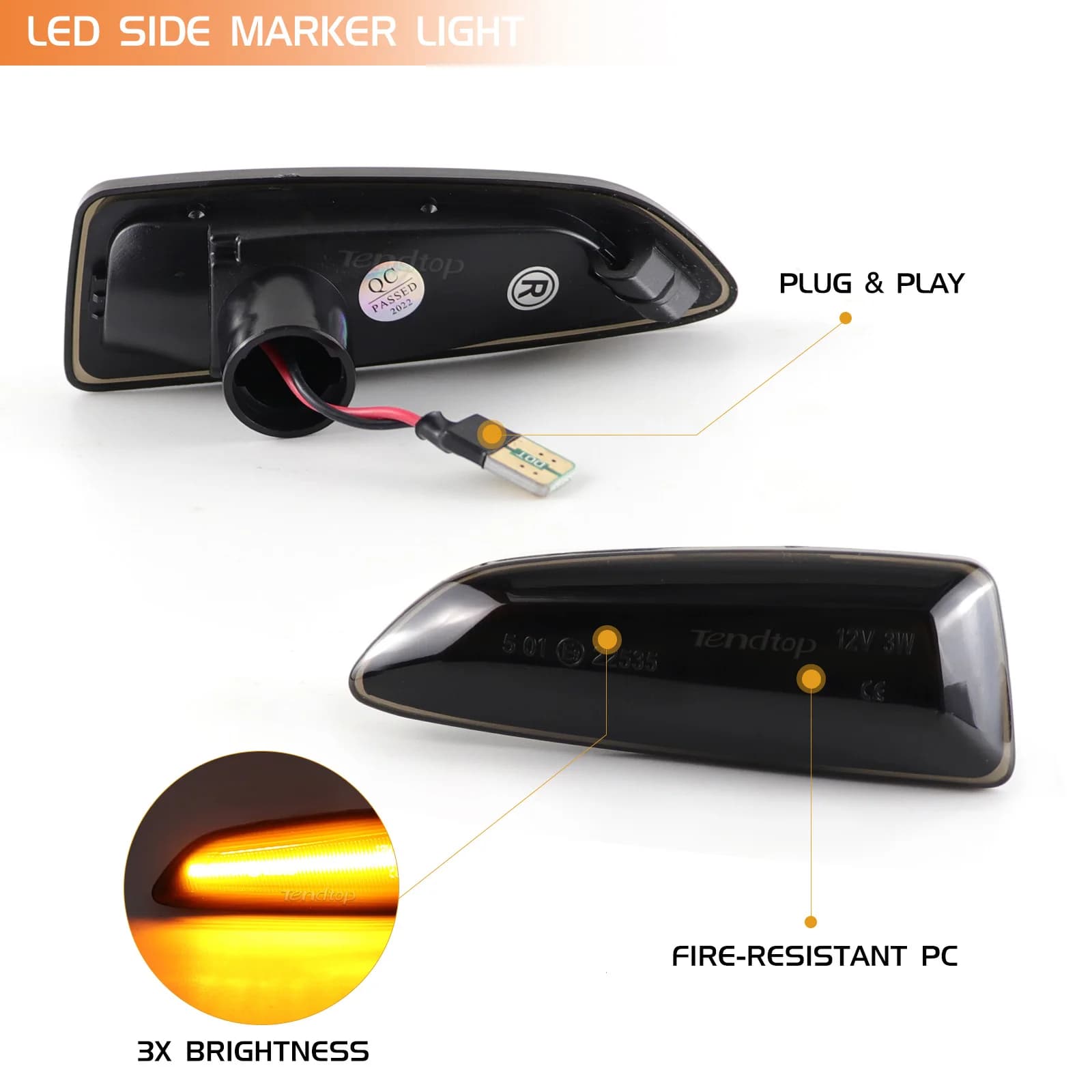 2 clignotants latéraux dynamiques à LED pour Opel Astra J Astra J K Zafira C Insignia B Grandland X