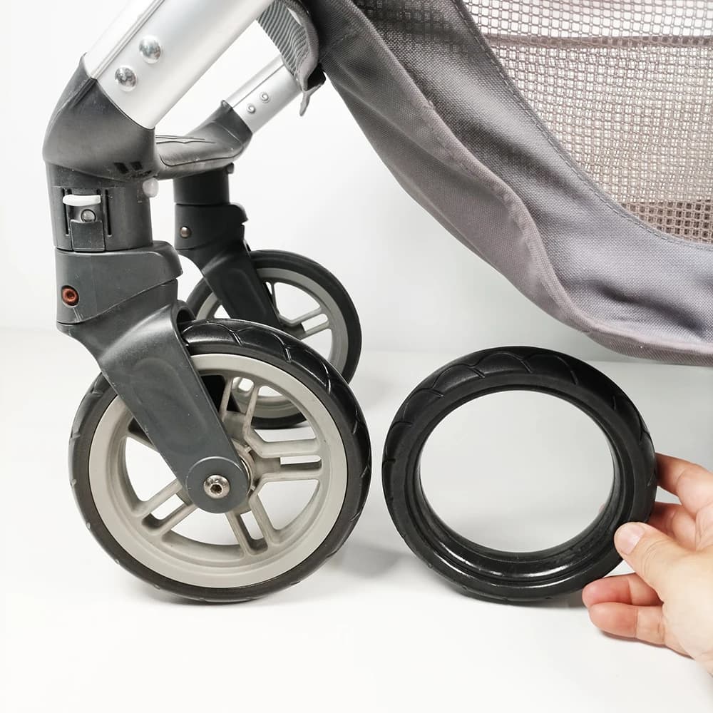 Pneu de roue de poussette chacun pour Uppababy Cruz V1/V2, couverture de pneu avant ou arrière en PU