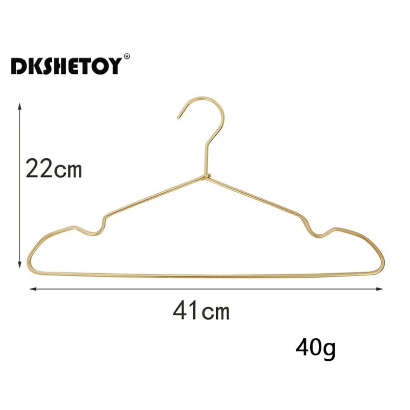 Cintres en métal délicat, argent, or, léger et robuste, pour suspendre des chemises, des T-Shirts et