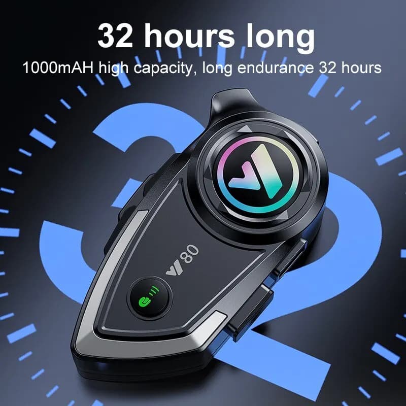 Y80 Moto Casque Bluetooth Casque Sans Fil V5.3 Mains Libres Appel Musique Écouteur pour Coureurs Mot