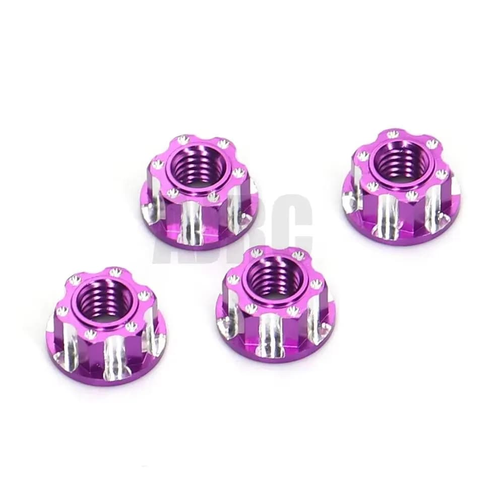 Écrou de pneu M4 en alliage d'aluminium pour TRAXXAS TRX4 TRX6 axial scx10 HSP YOKOMO D90 D110 Slash