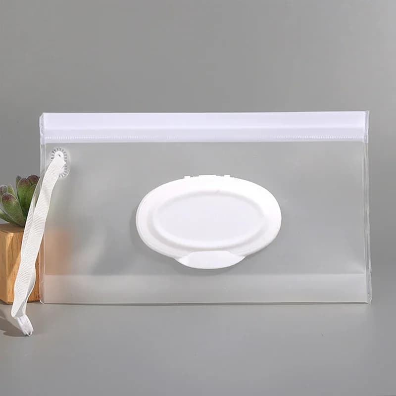 Oligbaby-Boîte à mouchoirs réutilisable, lingettes portables, support transparent, étui à rabat, lin