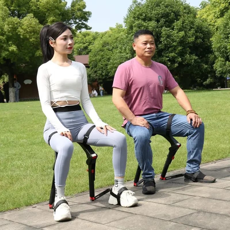 Tabouret portable réglable pour adultes, chaise de jardin, aide à la marche, entraîneur de jambes, e