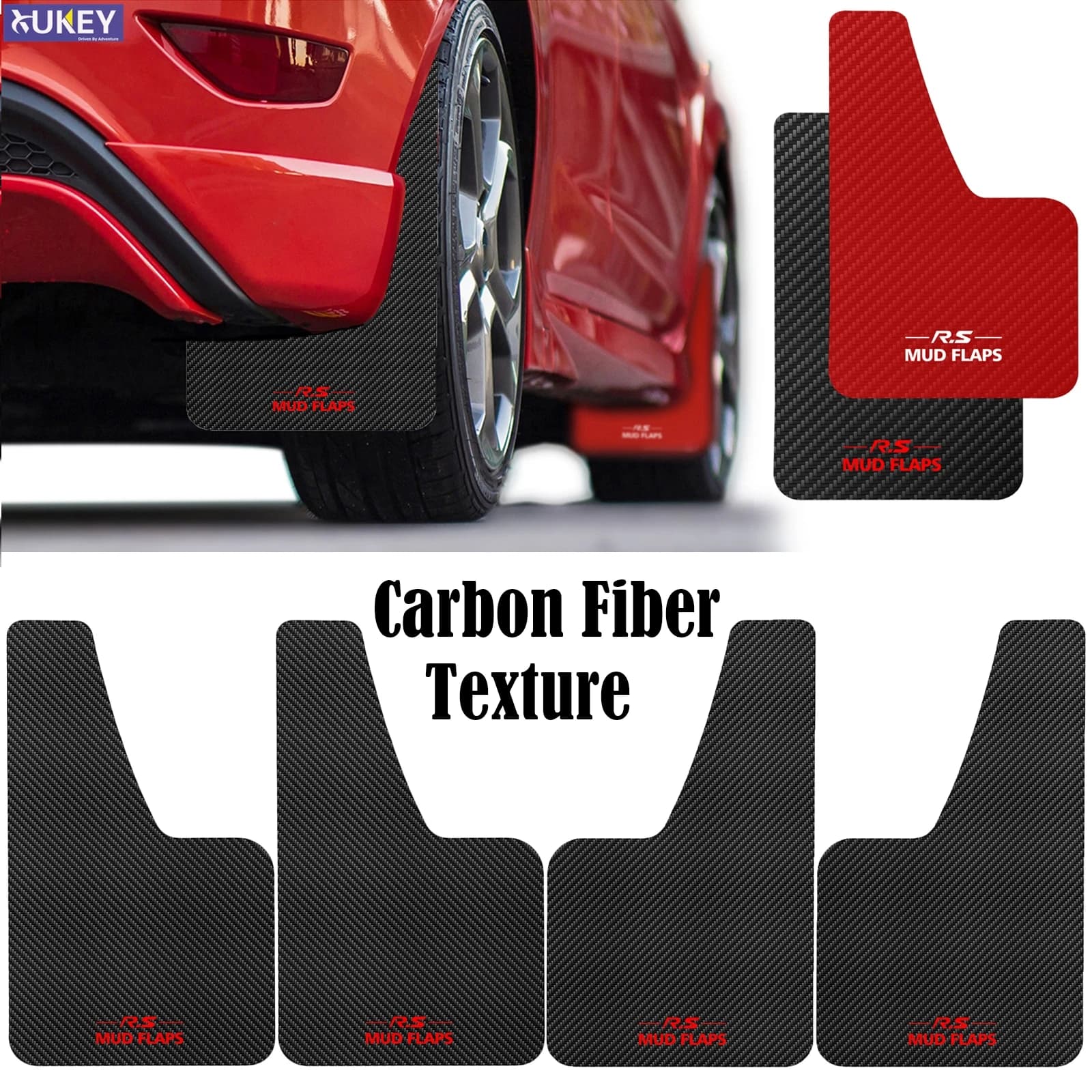 Bavettes Avant et Arrière Universelles en Fibre de Carbone, 4 Pièces, Garde-Boue, Accessoires pour V