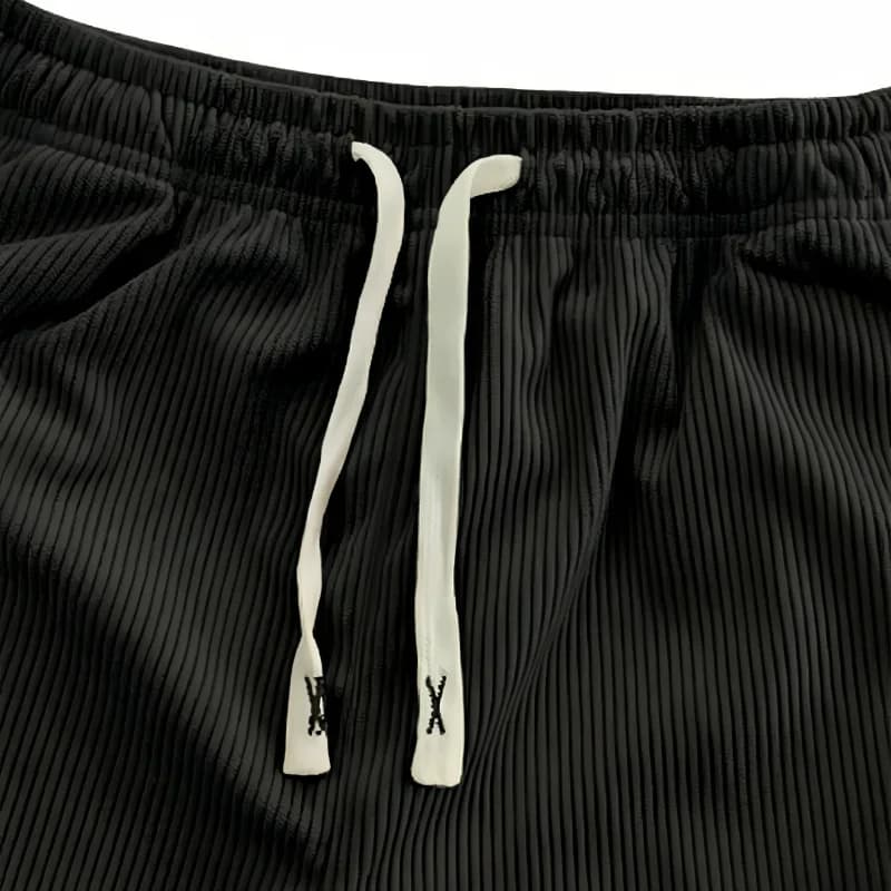 Nouveauté 2026 Pantalon décontracté en velours côtelé pour homme, coupe ample et droite, style stree