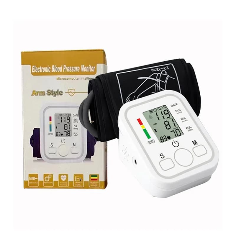 Tensiomètre électronique de Type bras, Instrument de mesure de la pression artérielle, surveillance 