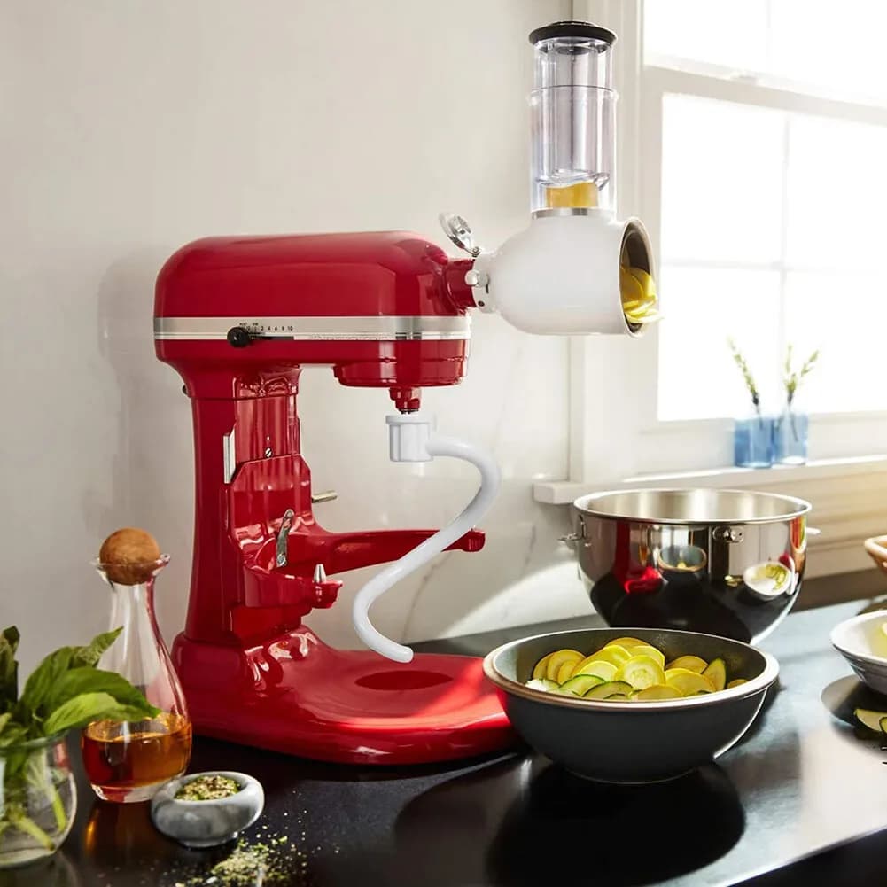 Mélangeur sur socle antiadhésif à crochet à pâte en aluminium enduit de spirale pour Kitchenaid 5K7D