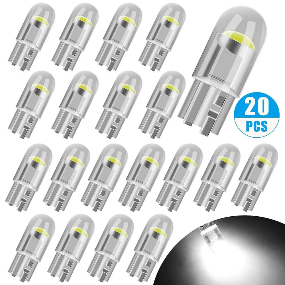 T10 W5W LED voiture Canbus verre COB 6000k lecture dôme lampe marqueur cale plaque d'immatriculation