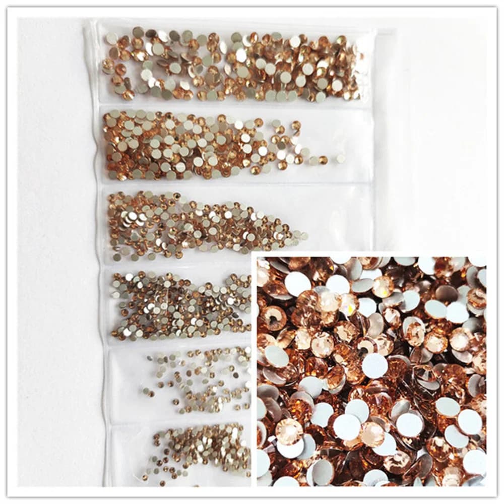 Strass scintillants en cristal AB de toutes les couleurs, 1200 pièces, tailles mixtes, pour décorati