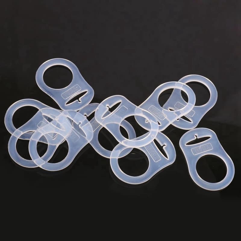 Anneau de mannequin en silicone transparent, porte-sucette Mam, adaptateur de clip, bouton, 60 pièce