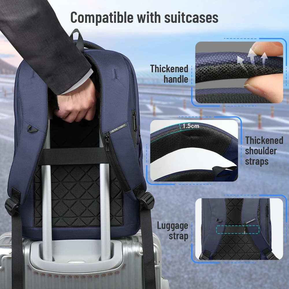 Sac à dos de voyage d'affaires HK pour hommes, imperméable, sac à dos pour ordinateur portable de 17
