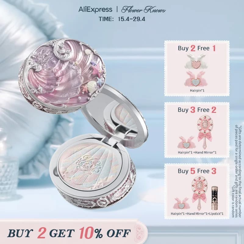 Flower Knows Shell's Jewel Collection Poudre fixatrice cuite