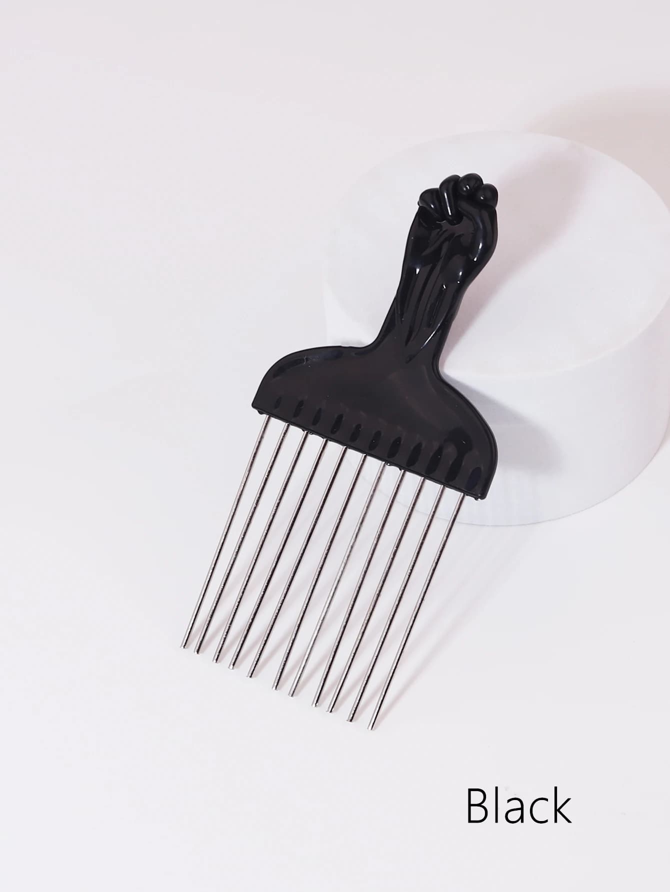 Peigne à cheveux noir en acier inoxydable, peigne à aiguilles en acier, outil professionnel pour hom