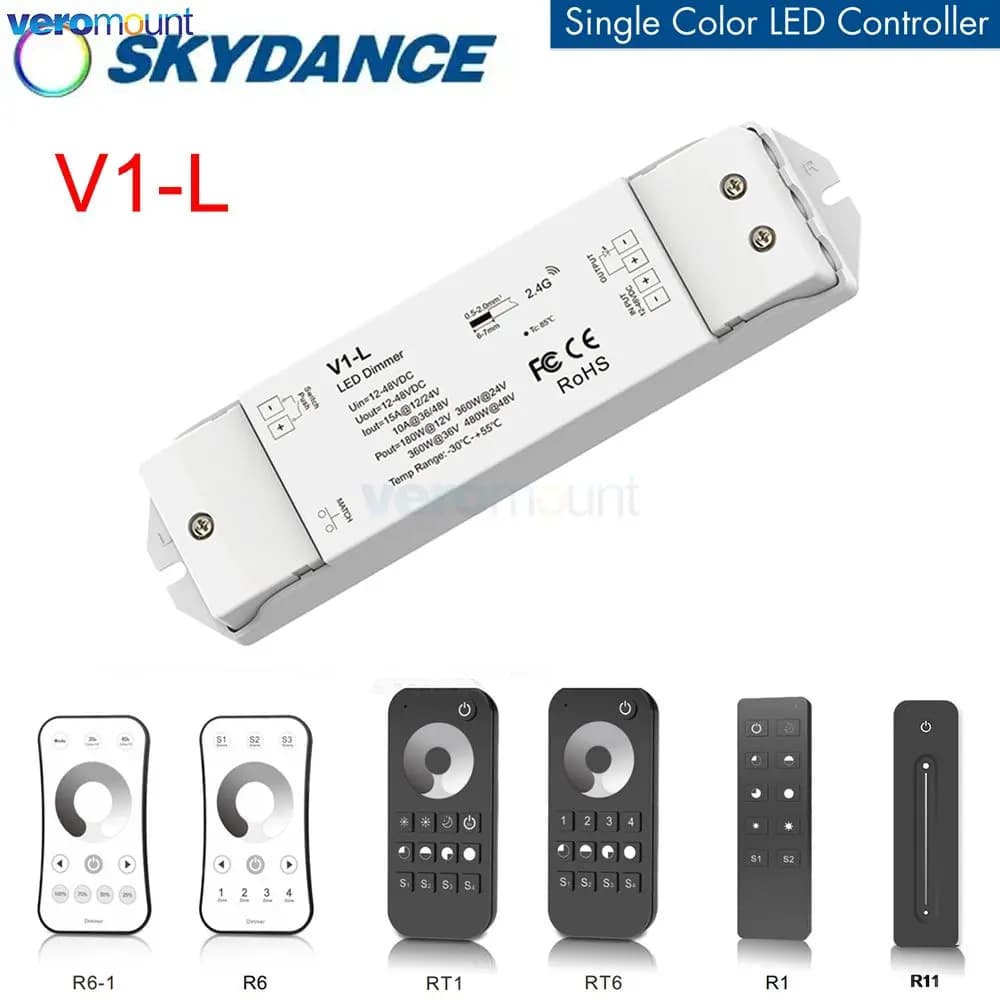 Skydance V1-L 2.4G RF télécommande sans fil V1-L(WT) WiFi Tuya APP + variateur LED Push Dim contrôle