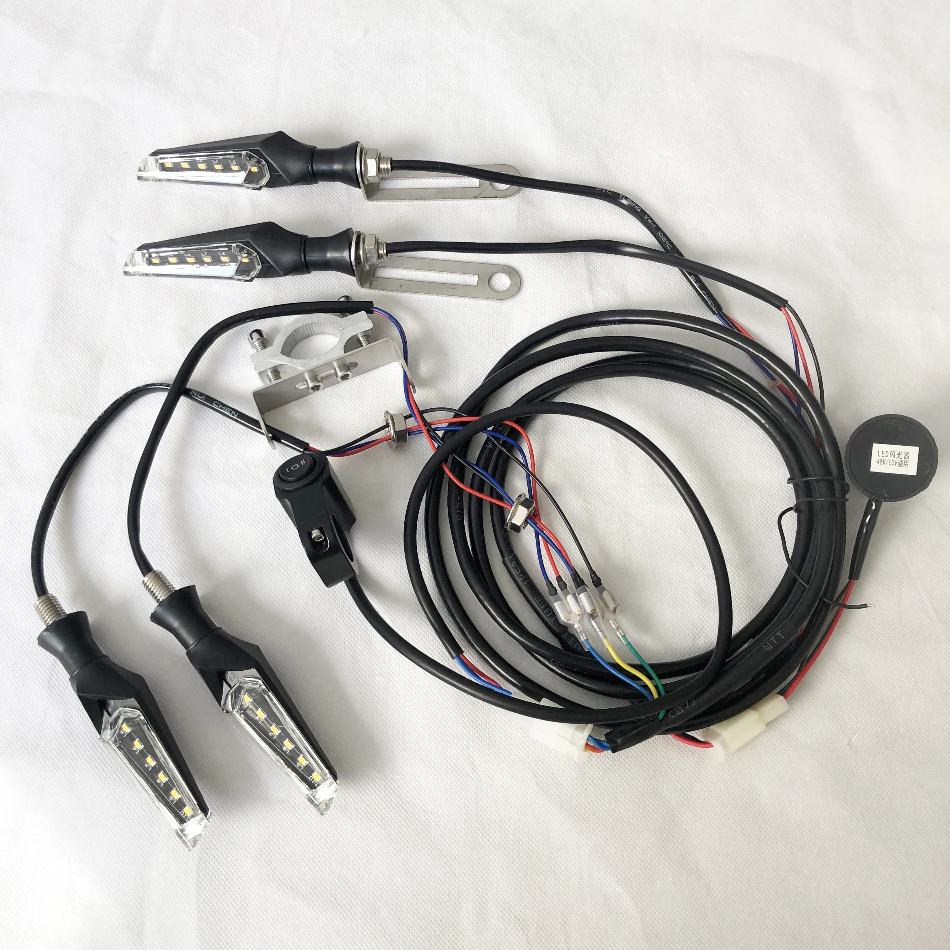 Clignotant LED 48v 60v pour vélo et Scooter électrique, clignotant étanche pour moto, clignotant pou