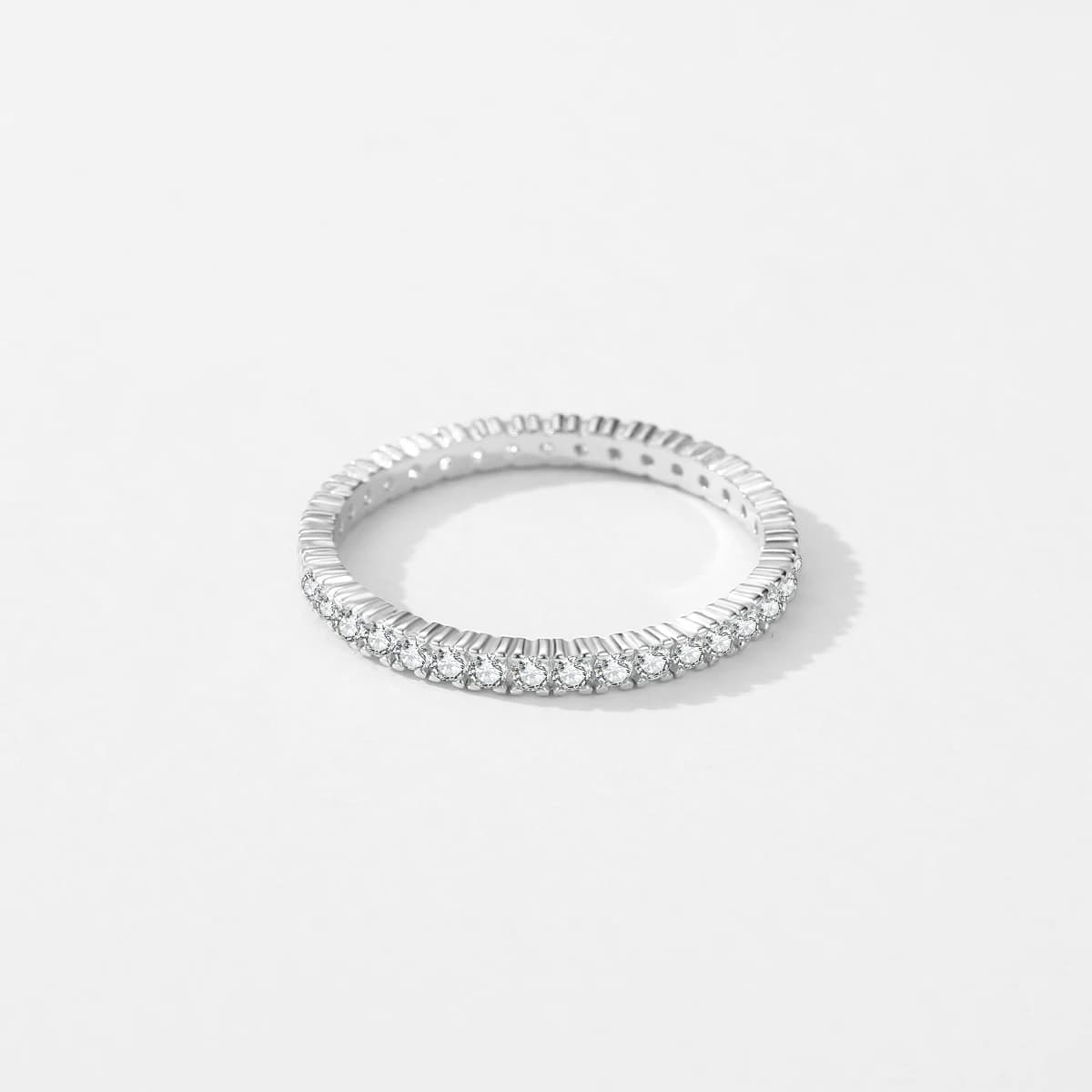 MODIAN 925 en argent Sterling classique étincelant Zircon mariage bague de fiançailles promesse bagu