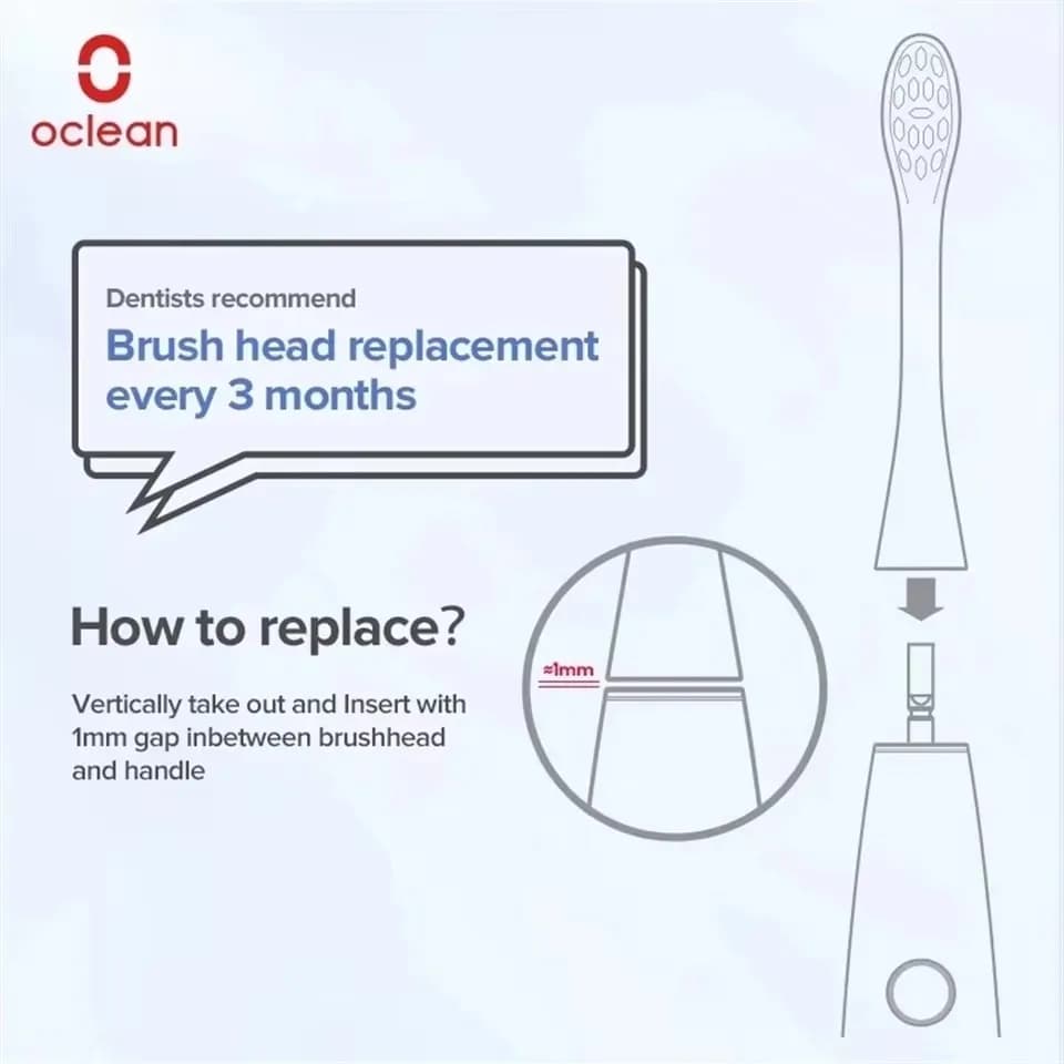 Têtes de brosse à dents électrique originales pour Oclean X pro Elite Flow Z1 X10 E1 Air 2, toutes s