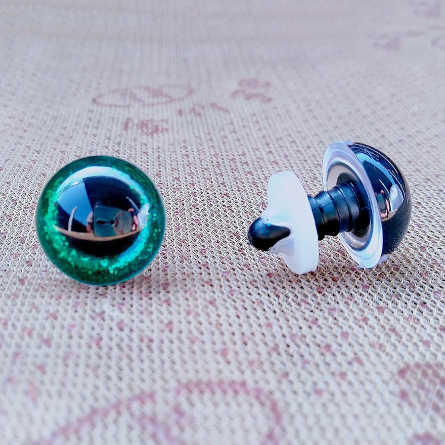 Yeux de sécurité à paillettes en plastique 3D, 20 pièces, pour jouets au Crochet, Amigurumi, mélange