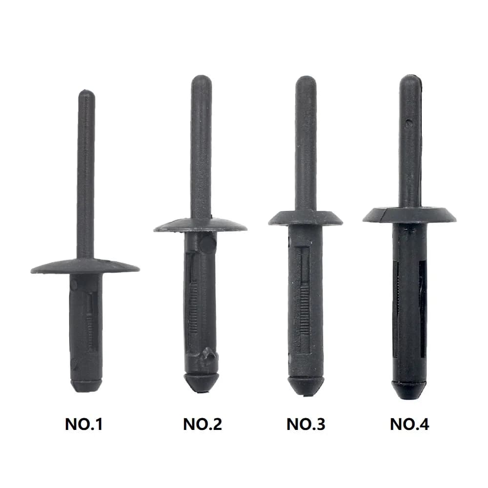Rivets aveugles d'expansion en plastique pour arc de roue de voiture, 50 pièces, Clip de pare-chocs,