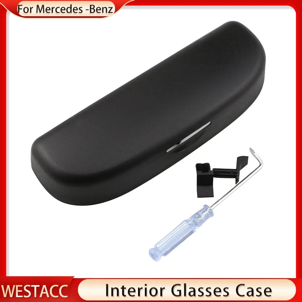 Boîte à lunettes de soleil de voiture pour Mercedes Benz, étui à lunettes, support pour Mercedes Ben