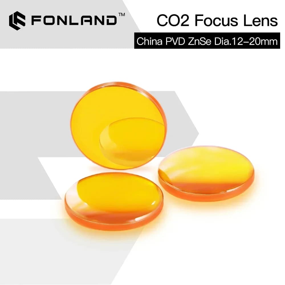 Fonland ZnSe lentille de mise au point lentille Laser PVD Dia.18/19.05/20 FL38.1/50.8/63.5/76.2/101.