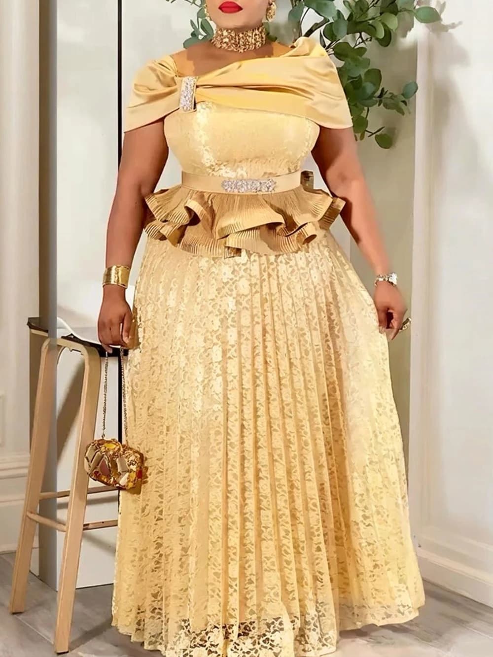 Robes longues élégantes pour femmes Printemps-Été 2026 – Robes plissées maxi pour mariage, soirée, b