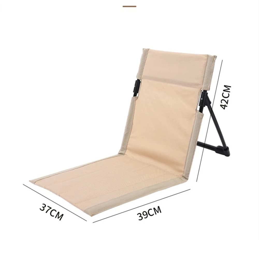 Chaise de camping pliante d'extérieur, chaise inclinable paresseuse simple, dossier de pique-nique, 