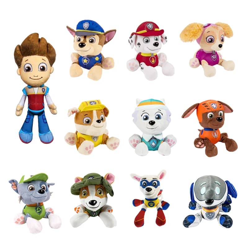 19 cm dessin animé chien patte en peluche poupée Chase Rock Animal chien dessin animé modèle figurin