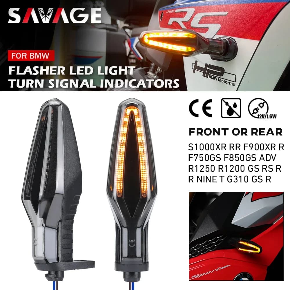 Clignotant LED directionnel pour moto, clignotant pour BMW R1250GS, ADV, S1000R, S1000Poly, F900Poly
