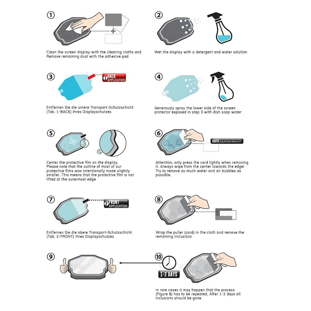 Film de Protection d'écran pour écran TFT de moto, Film d'instrument pour BMW S1000XR S1000R M1000XR