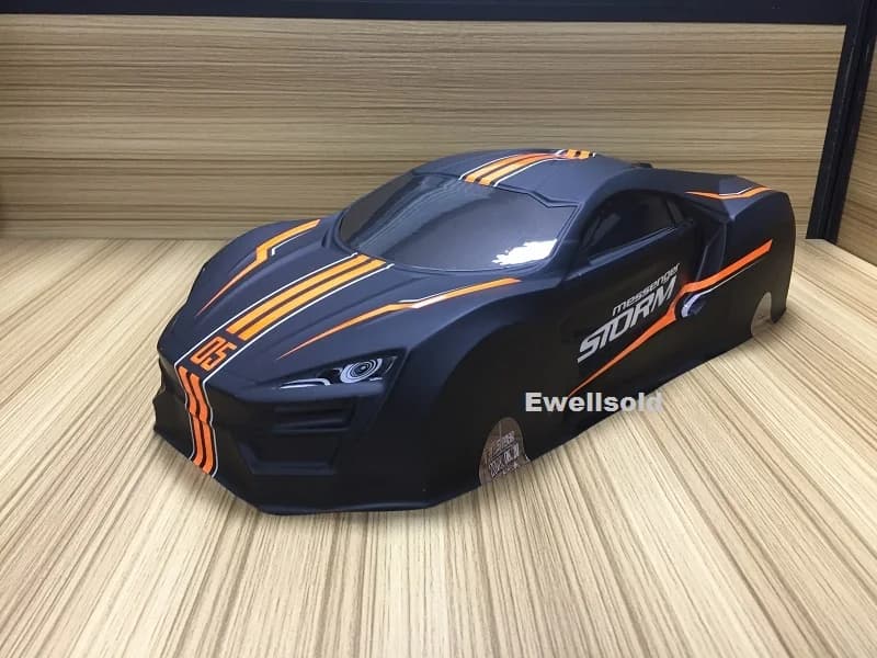 Coque de carrosserie peinte en PVC, 9 styles, accessoires pour voitures de course R/C à échelle 1/10
