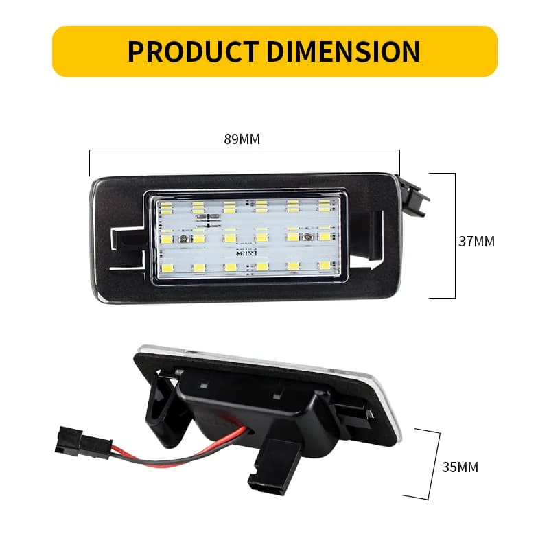 Lumières de plaque d'immatriculation Canbus LED blanches, 2 pièces, pour Chevrolet Malibu 2016 – 202