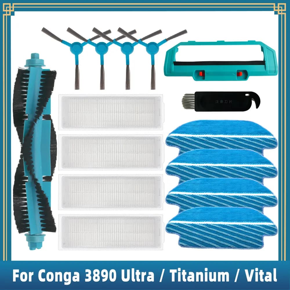 Pièces détachées et accessoires pour aspirateur robot Cecotec Conga 3890 Ultra Titanium Vital : bros