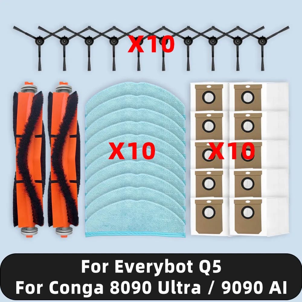 Compatible pour ( Cecotec Conga 8090 Ultra / 9090 AI, Everybot Q5 ) pièces de rechange accessoires b