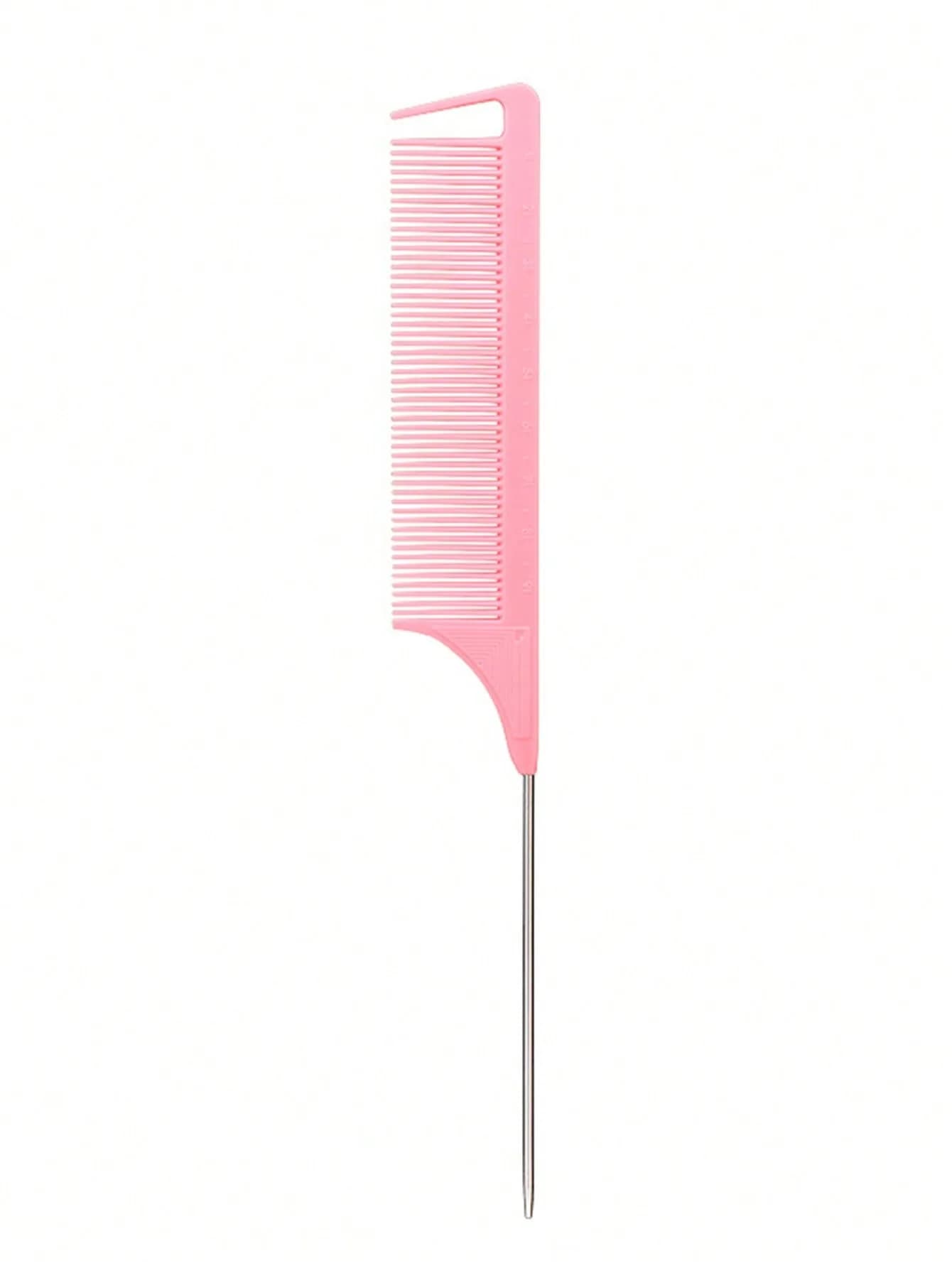 Peigne à cheveux professionnel à queue pointue en acier inoxydable, brosse à cheveux, outil de coiff