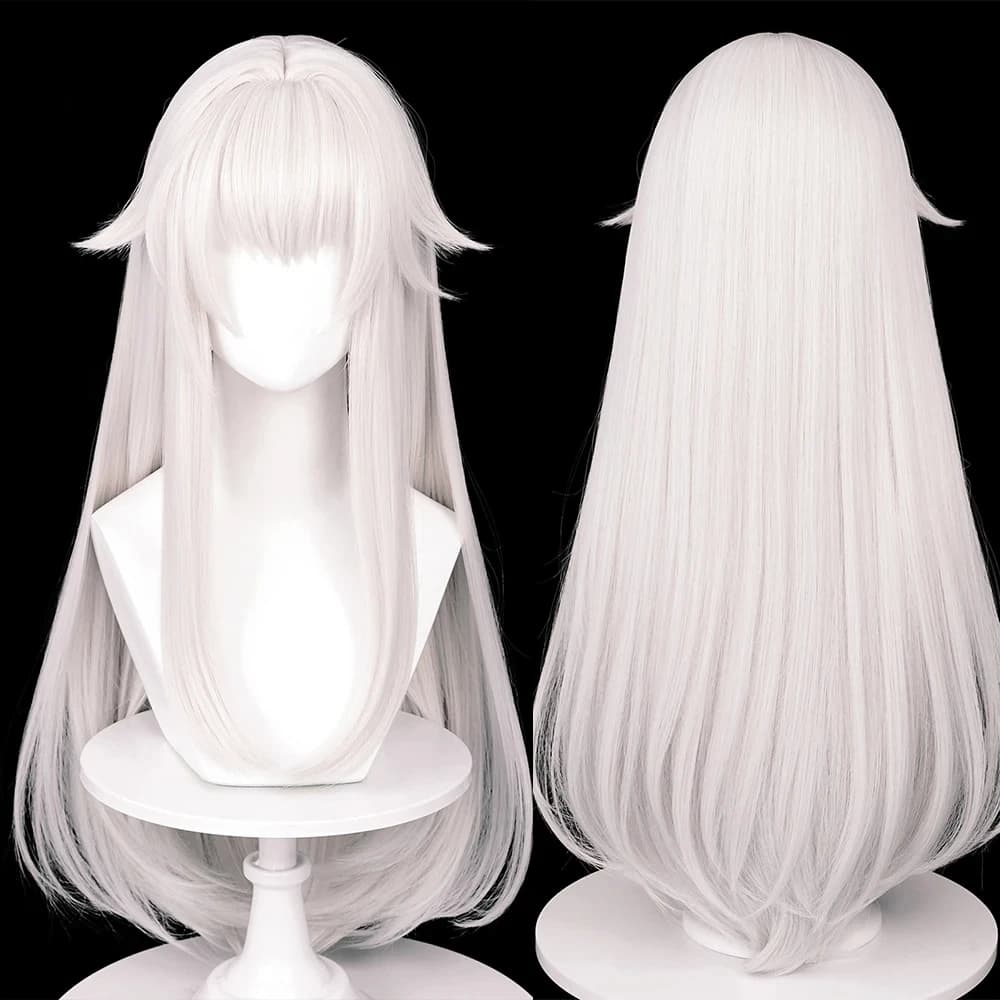 MSIWIGS – perruques de Cosplay synthétiques longues et lisses, cheveux blancs résistants à la chaleu