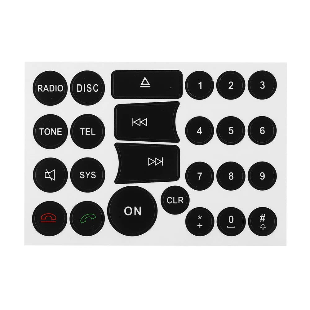 Autocollant de réparation de boutons de panneau de tableau de bord de Radio de commande de climatisa
