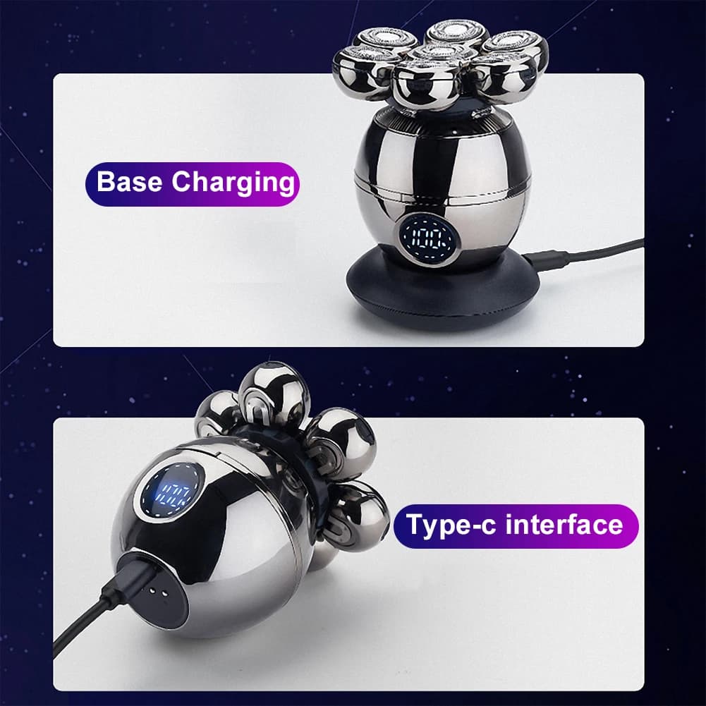 Rasoirs électriques sans fil 5 en 1 pour hommes, kit de toilettage multifonctionnel, machine à tête 