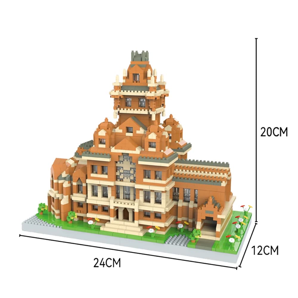 Modèle d'architecture de la Maison Blanche en micro-blocs de construction, ornements de décoration p