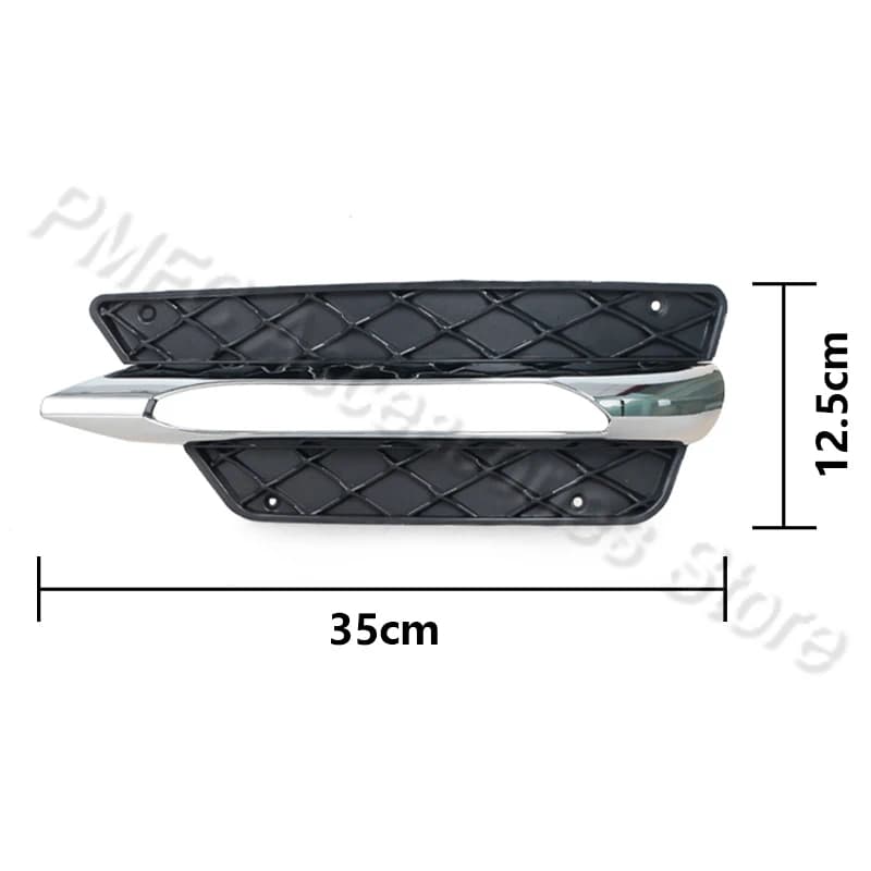 Grilles de pare-chocs avant de voiture, couvercle de phare antibrouillard chromé noir pour mercedes-