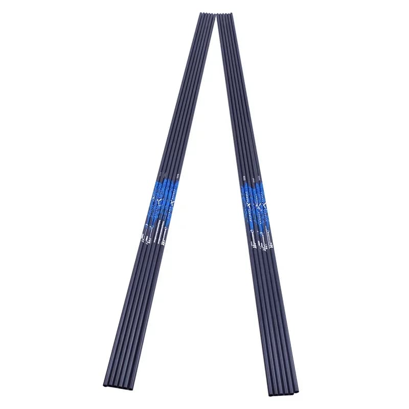 12/24 pièces boulons de tir à l'arc de chasse flèches en carbone pur arbre Spine600-900 ID4.2mm arc 