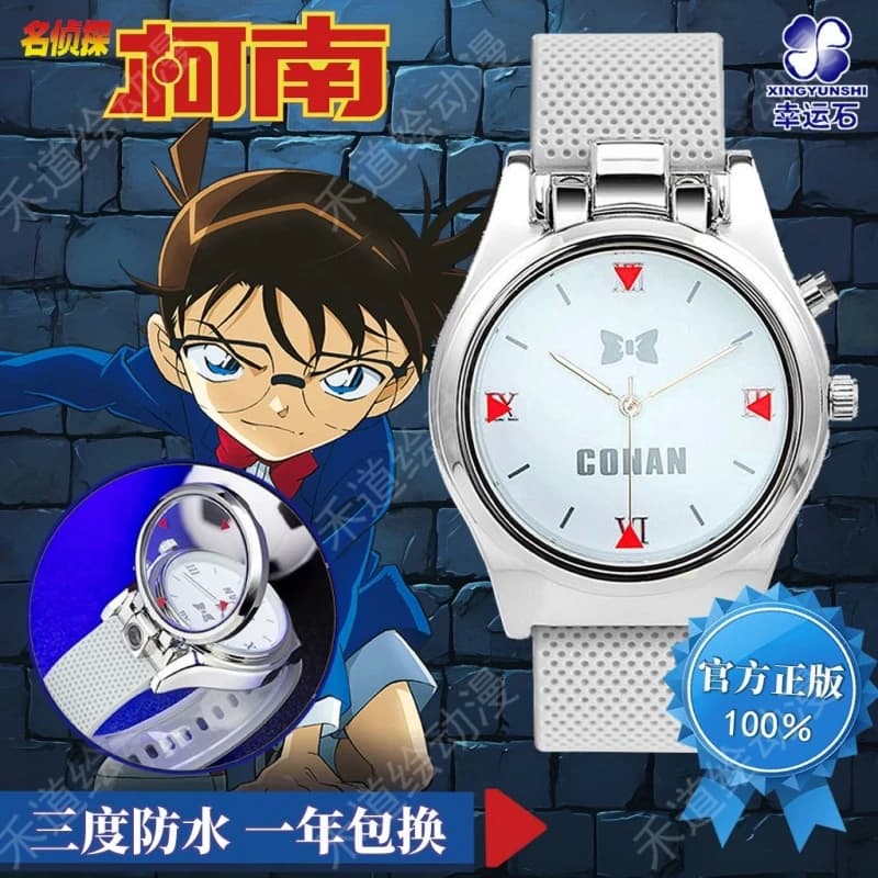 Montre authentique Detective Conan Anime, résistante à l'eau 3atm, 4 styles disponibles, accessoire 
