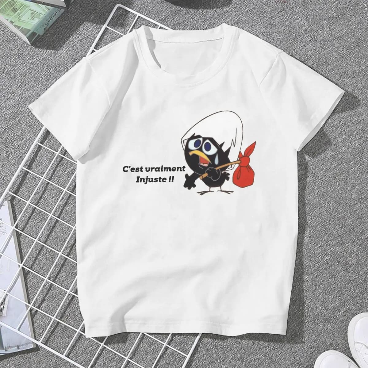 Calimero Anime Go-T-shirt ras du cou unisexe, vêtements d'été, Harajuku